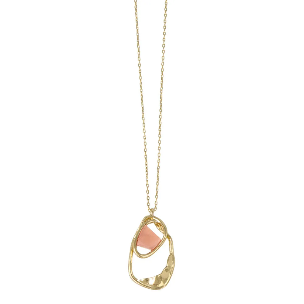 Oval Mixed Pendant Necklace
