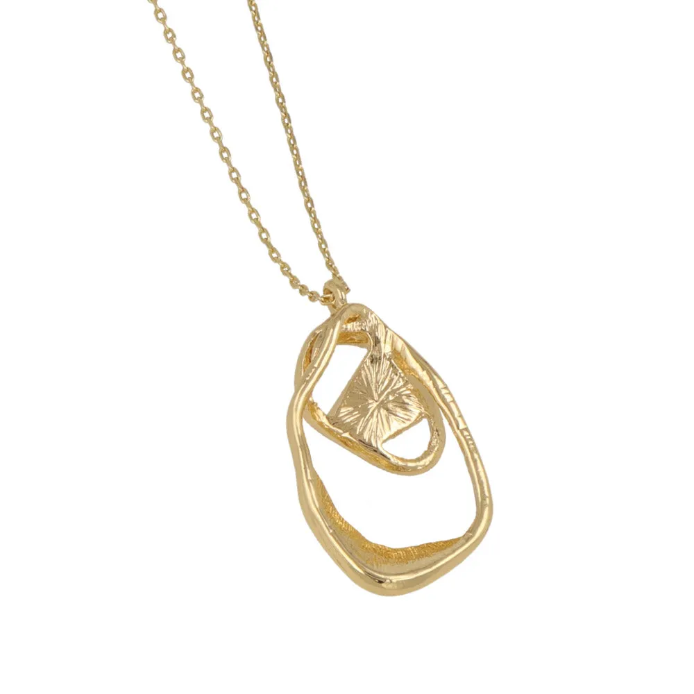 Oval Mixed Pendant Necklace