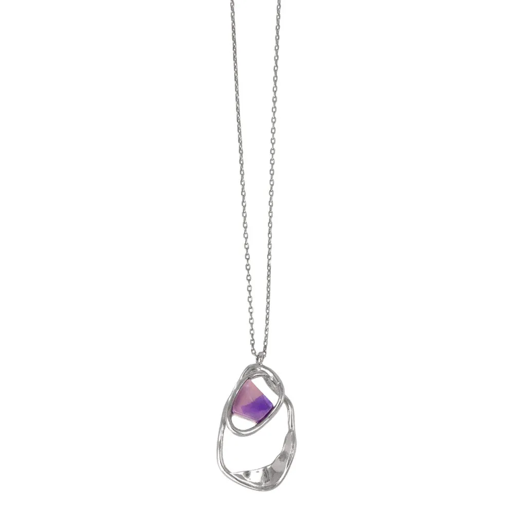 Oval Mixed Pendant Necklace