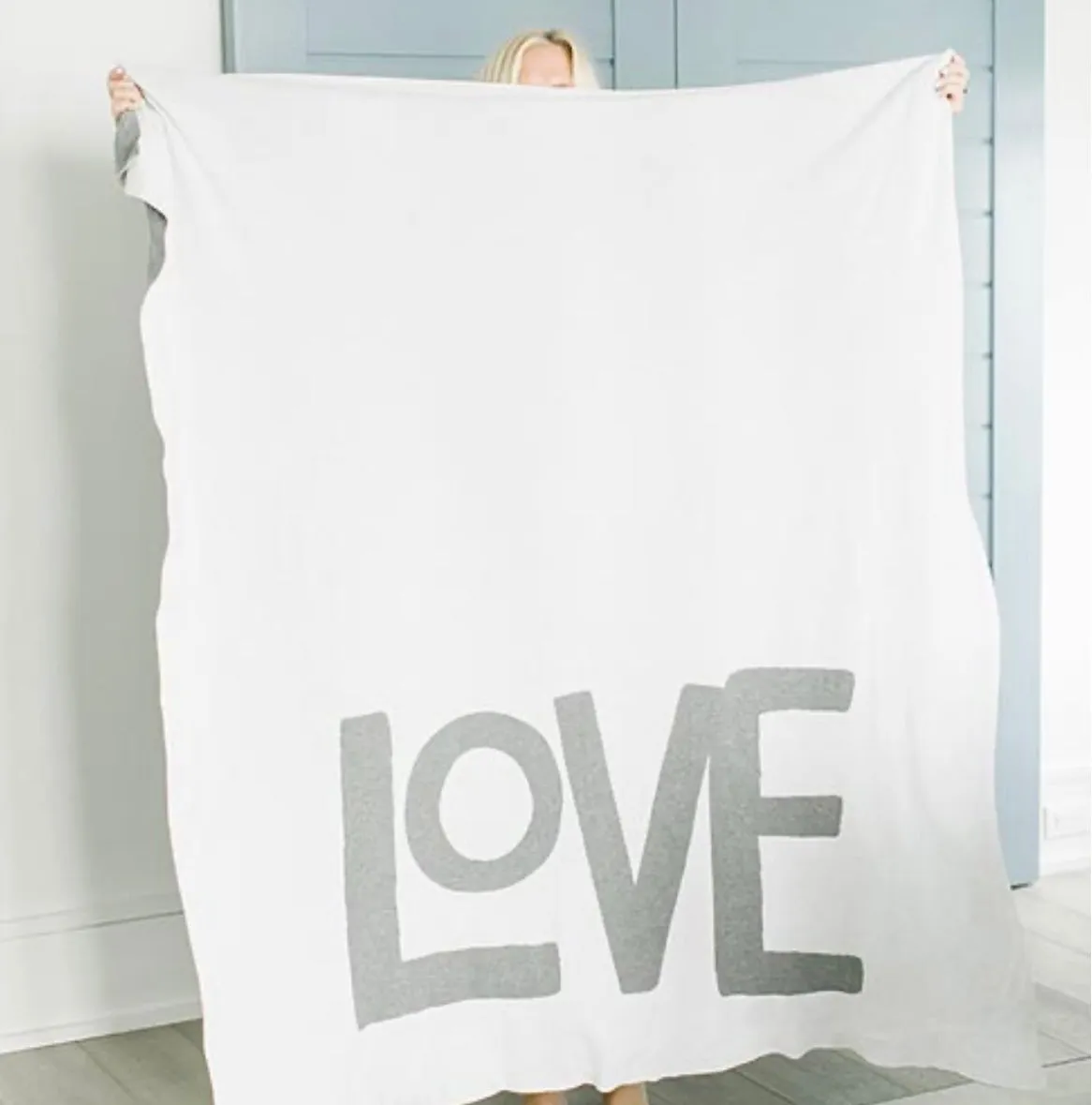 Oversized LOVE Throw Blanket