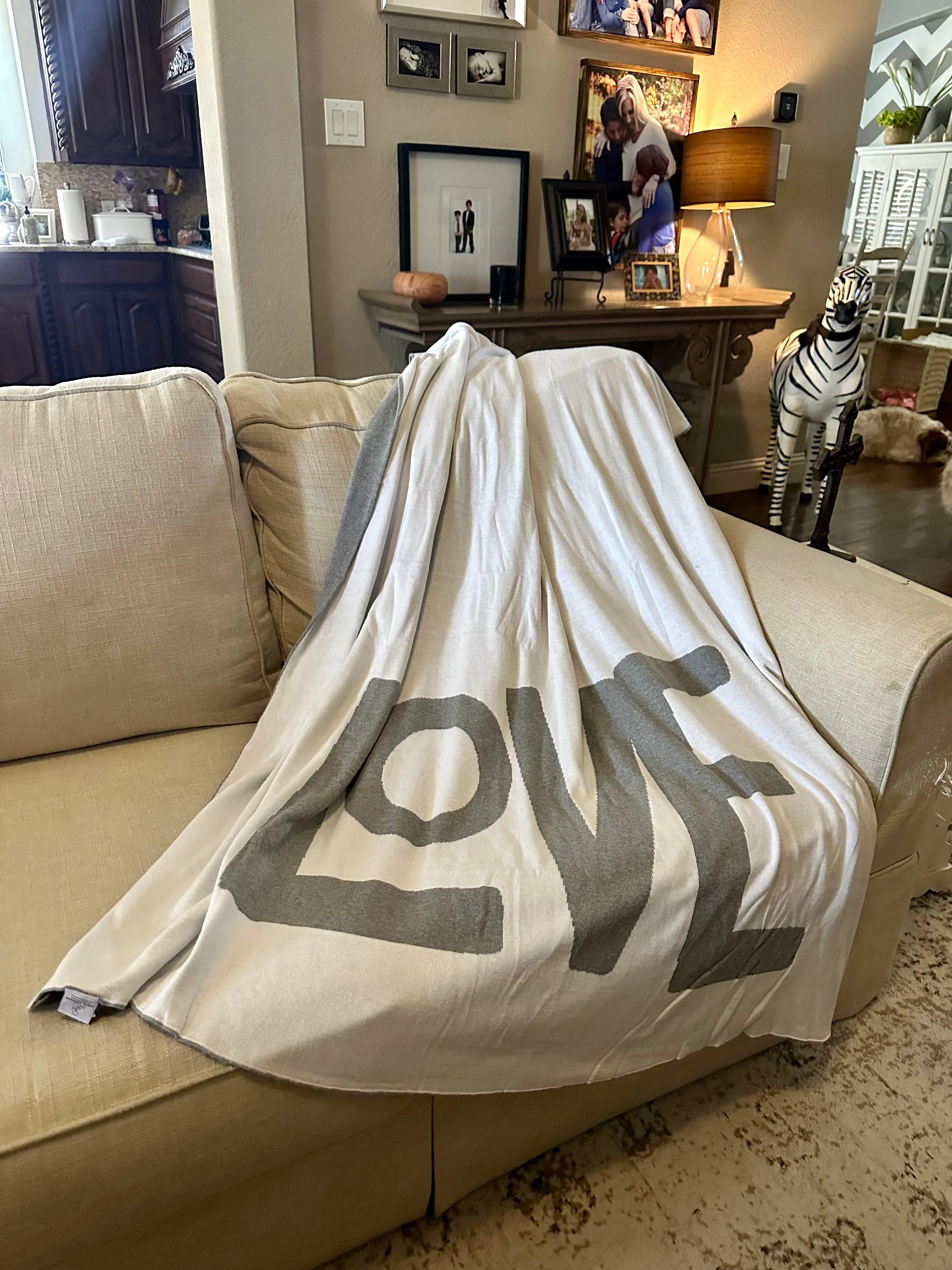 Oversized LOVE Throw Blanket