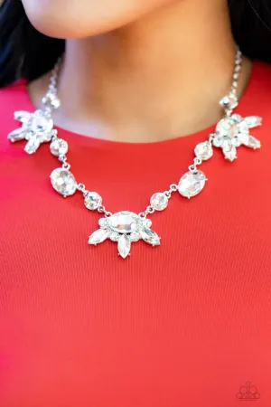 Paparazzi Accessories - GLOW-trotting Twinkle #L188 - White Necklace