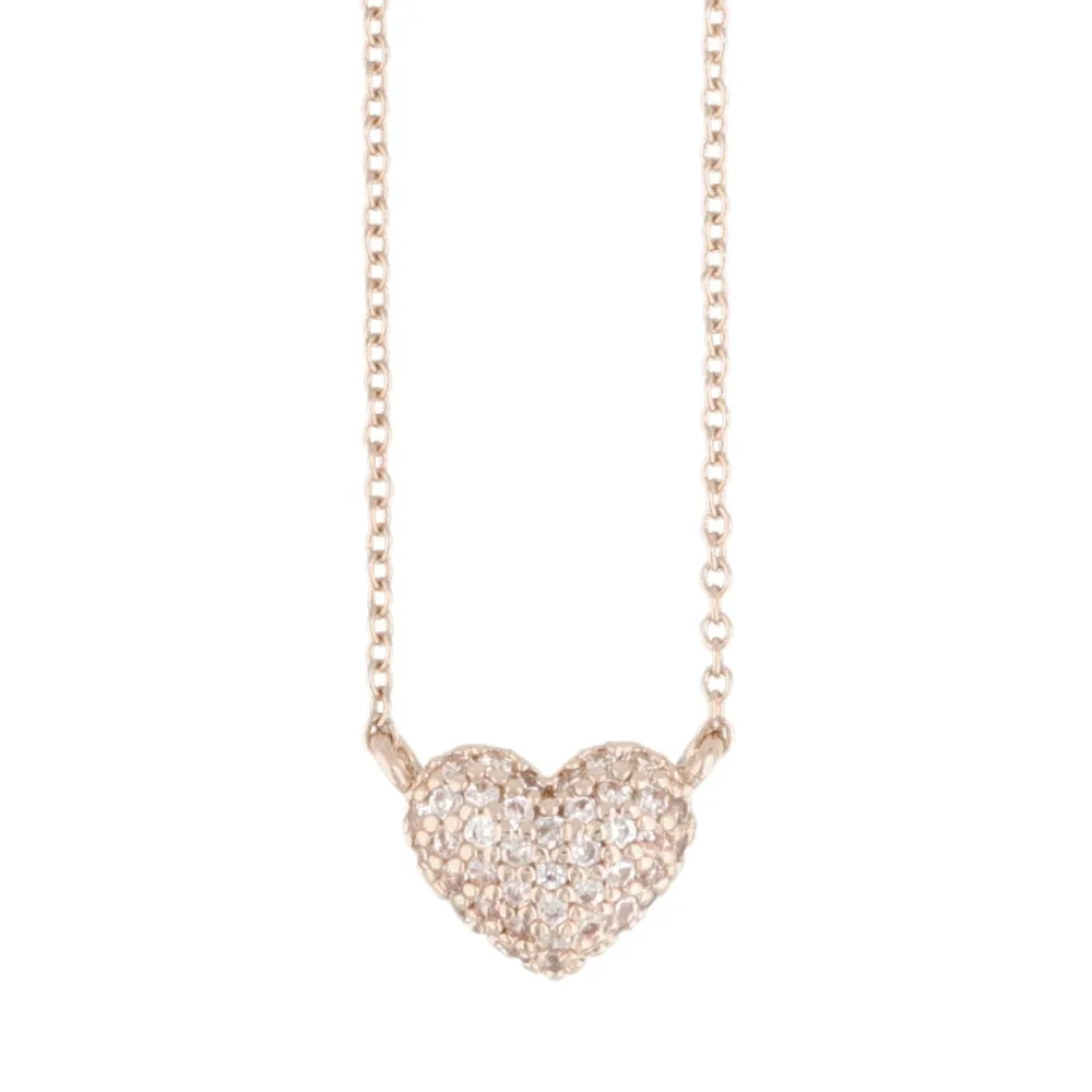 Pave Heart Pendant Necklace