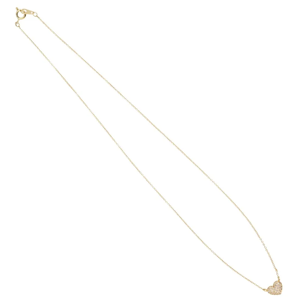 Pave Heart Pendant Necklace
