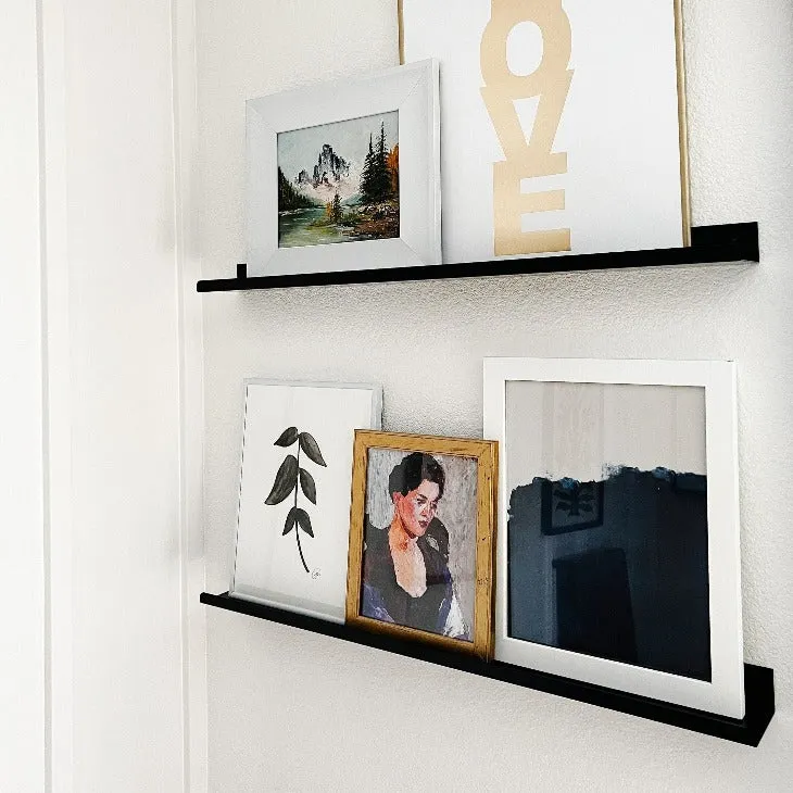 Picture Ledge Shelf - Black and White