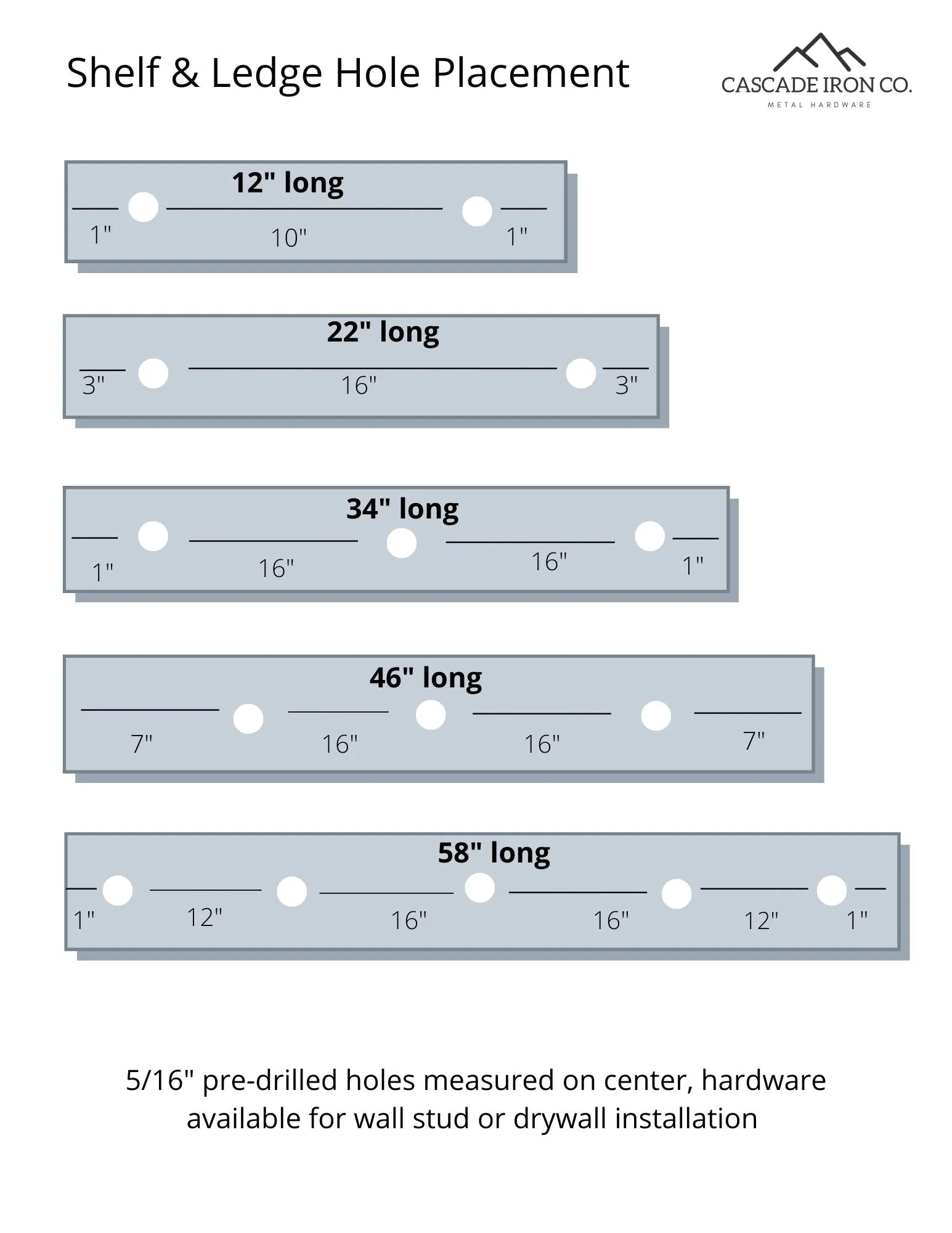 Picture Ledge Shelf - Black and White