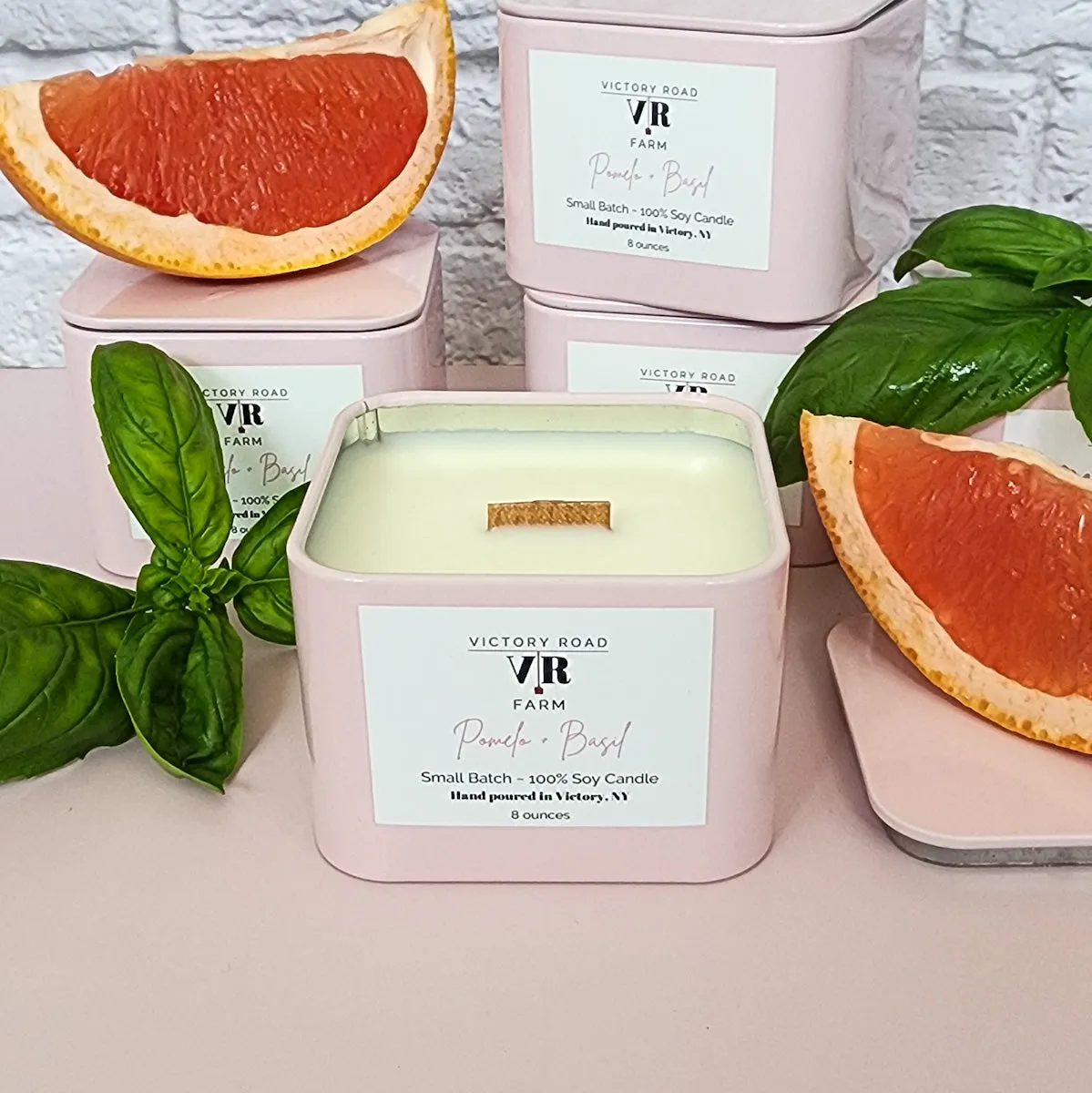 Pomelo   Basil Soy Wax Candle