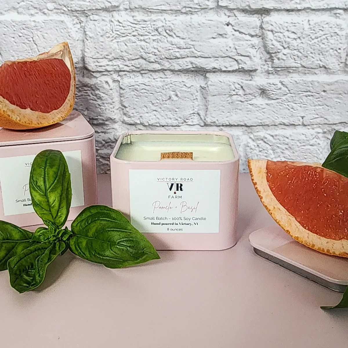 Pomelo   Basil Soy Wax Candle