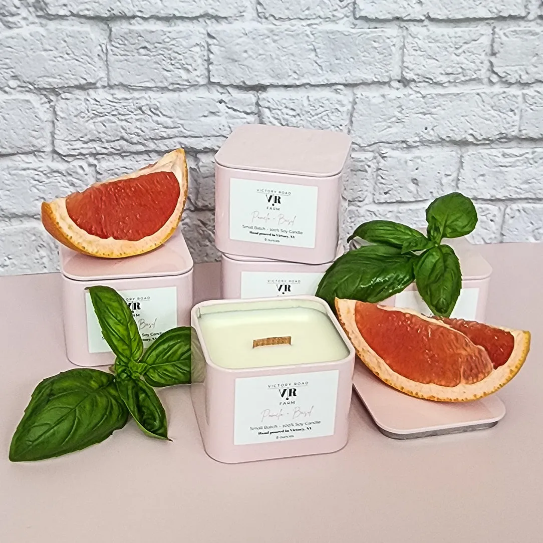 Pomelo   Basil Soy Wax Candle