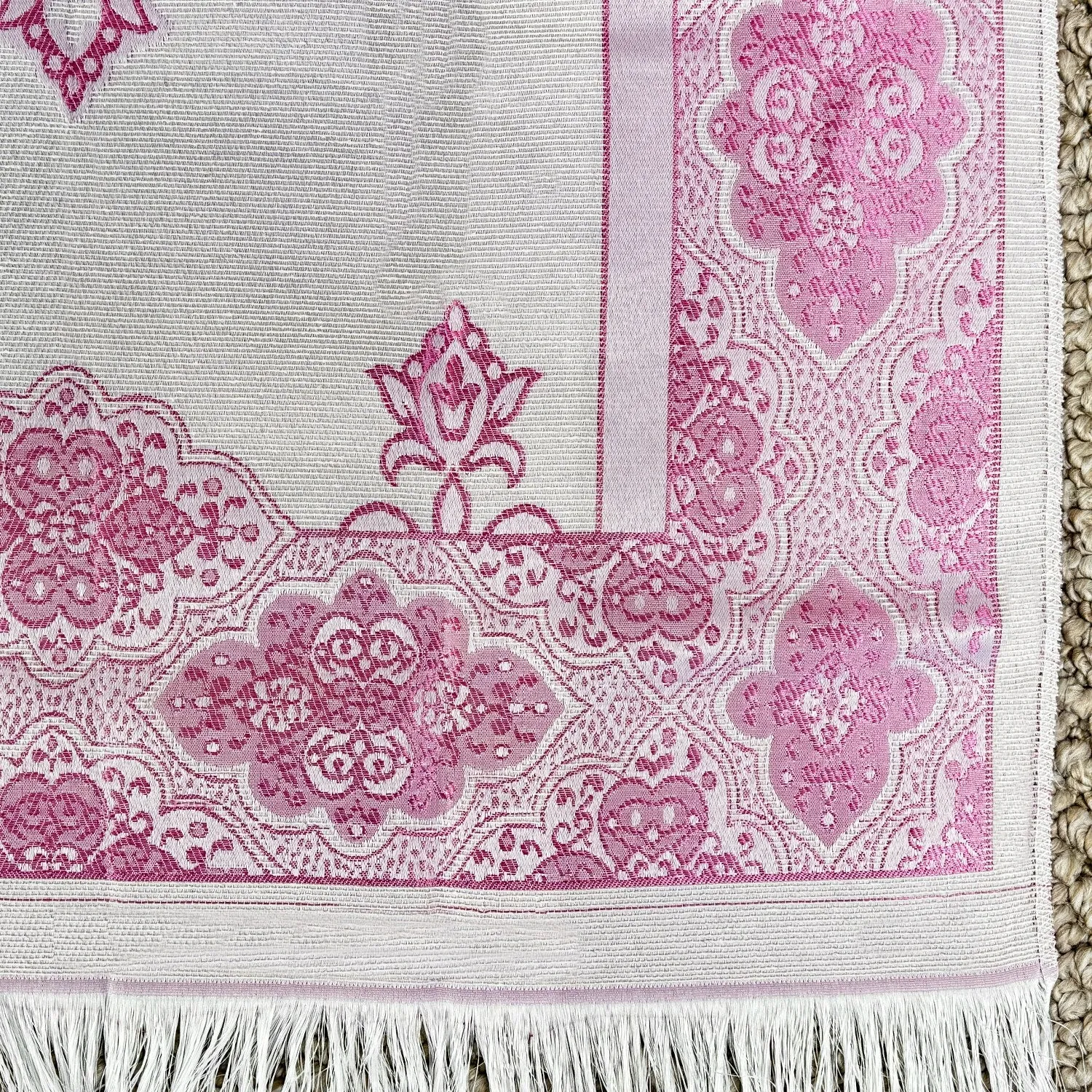 Prayer Rug Mat, Rose Color Prayer Set - Islamic Gift