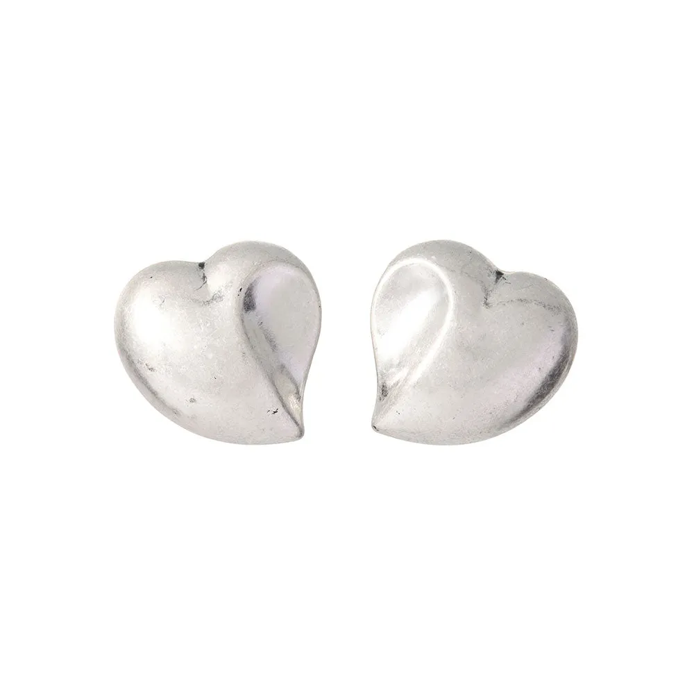Puffy Heart Stud Earrings