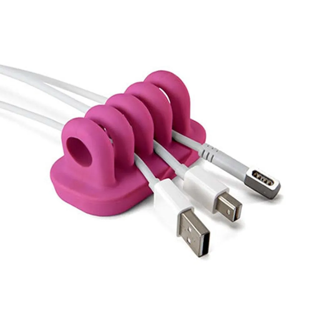 Quirky Cordies USB and Charging Cable Desk Tidy Organiser with 5 Rubber Grips