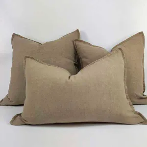 Reims Stonewashed Cushion 50cm Square - Almond