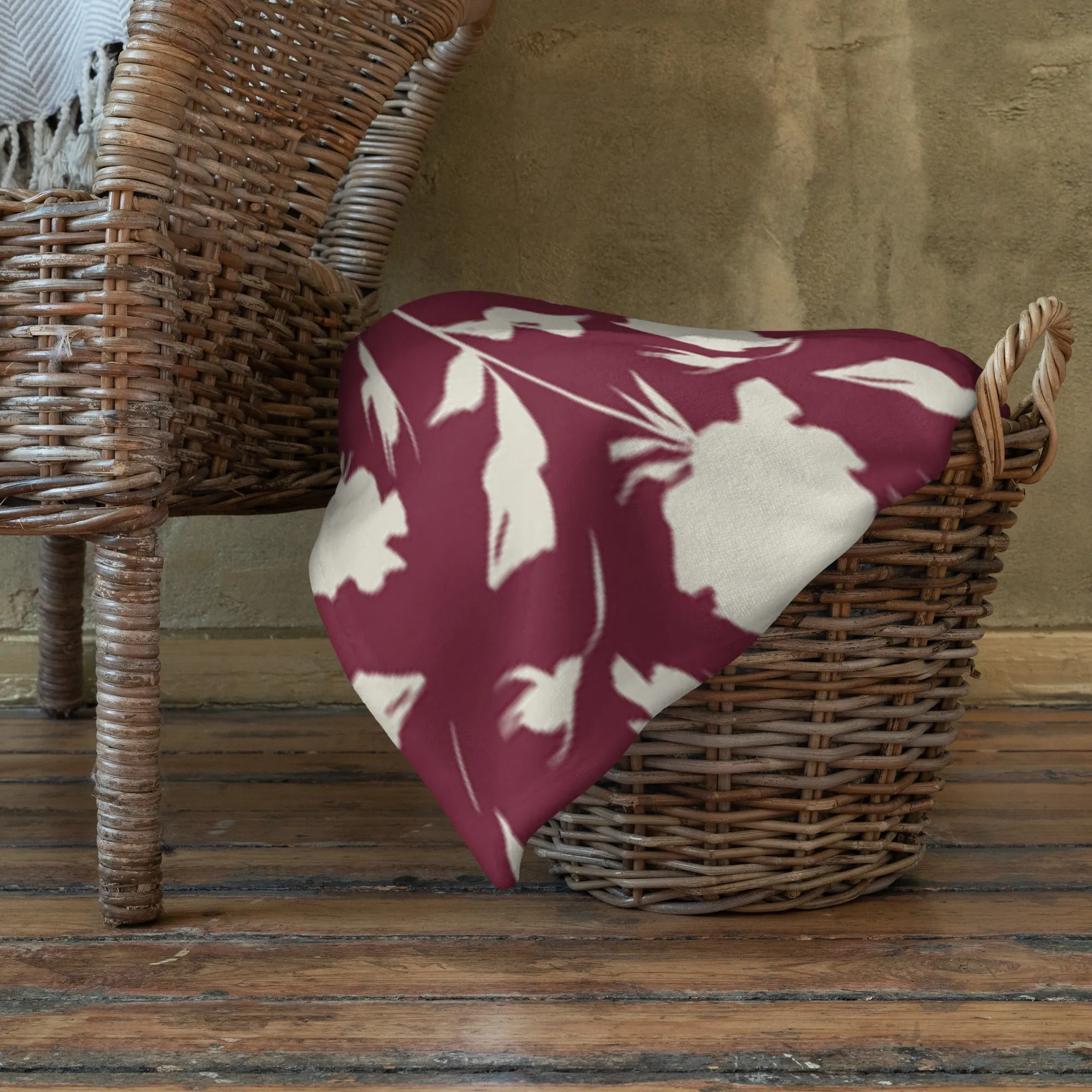 Rose Abstract Throw Blanket