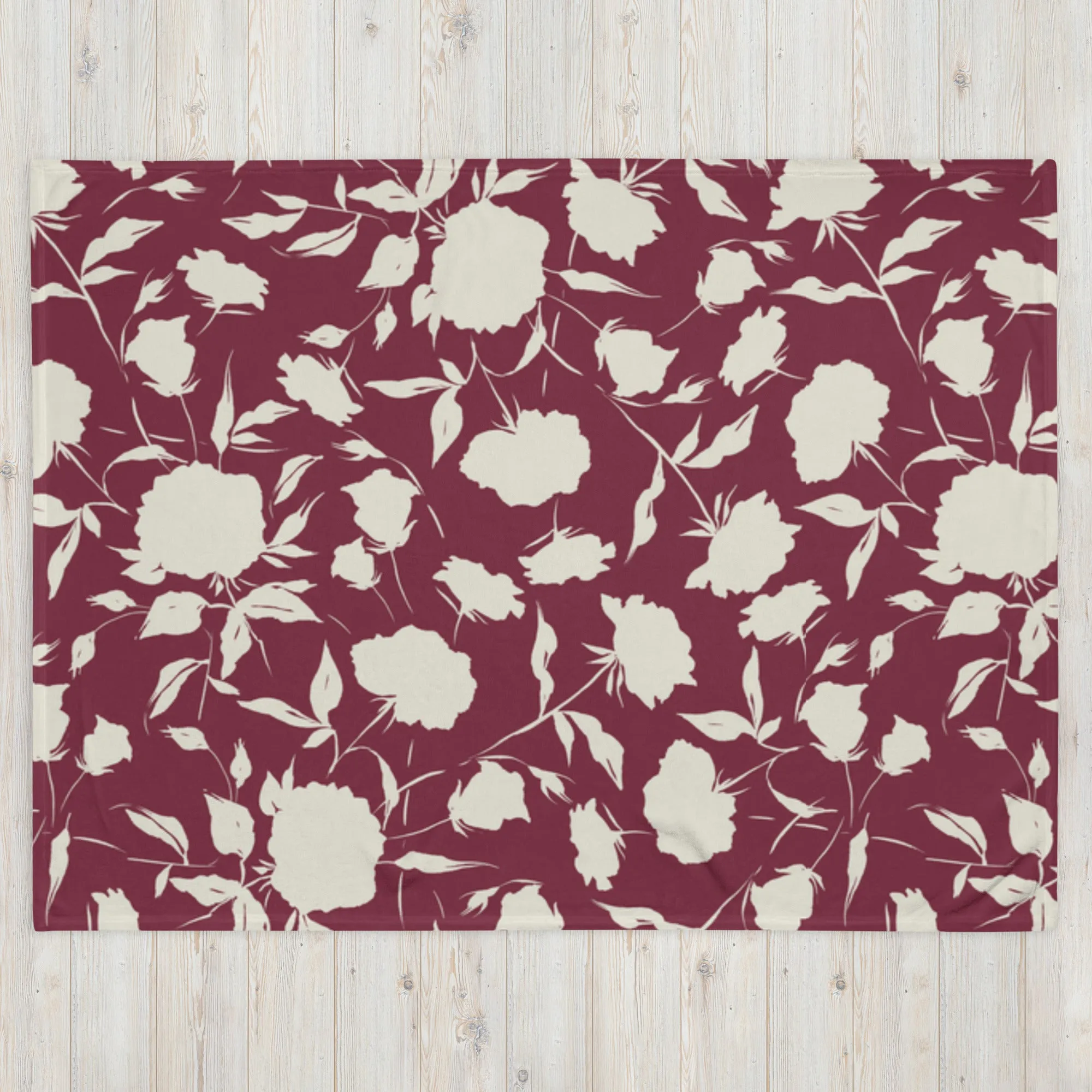 Rose Abstract Throw Blanket