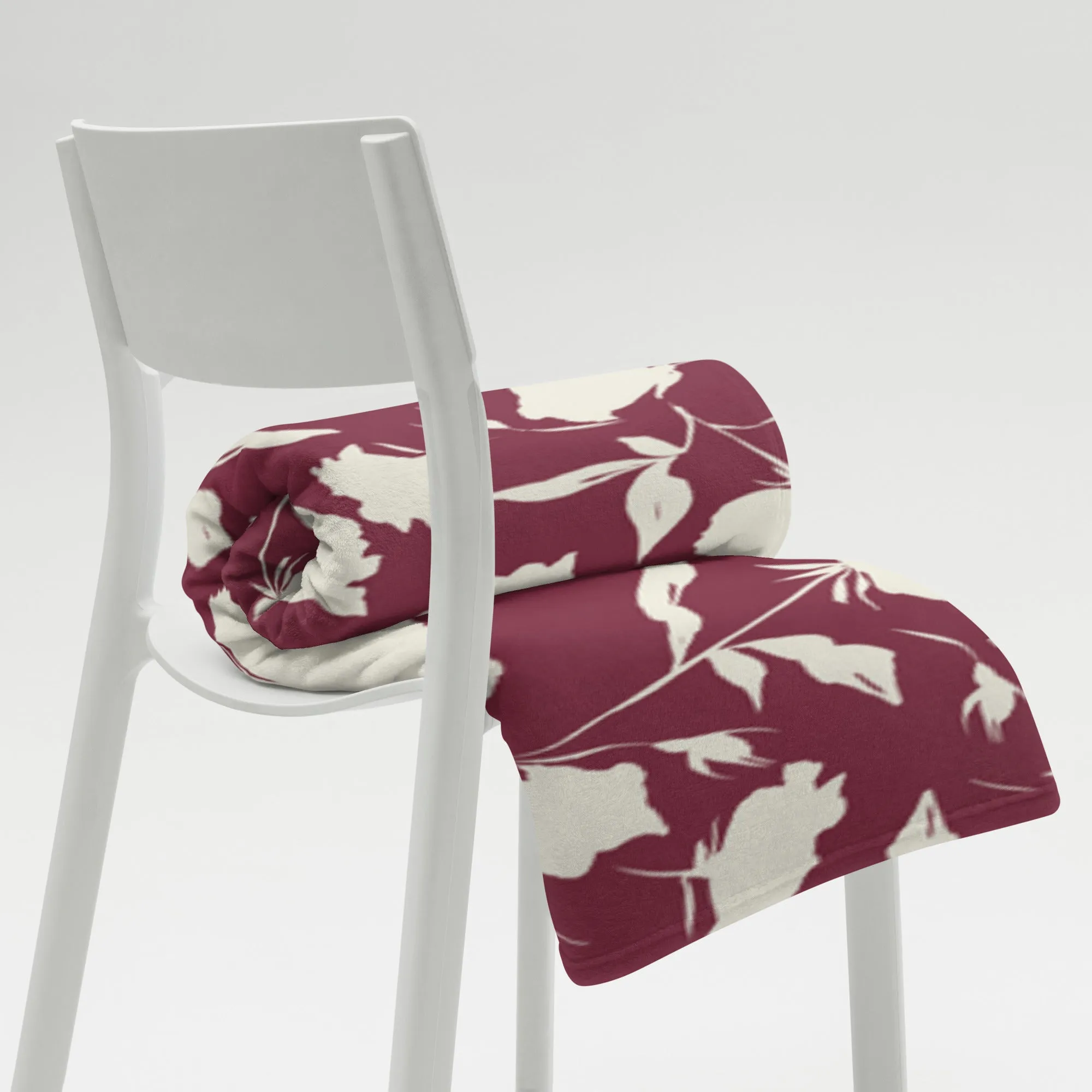 Rose Abstract Throw Blanket