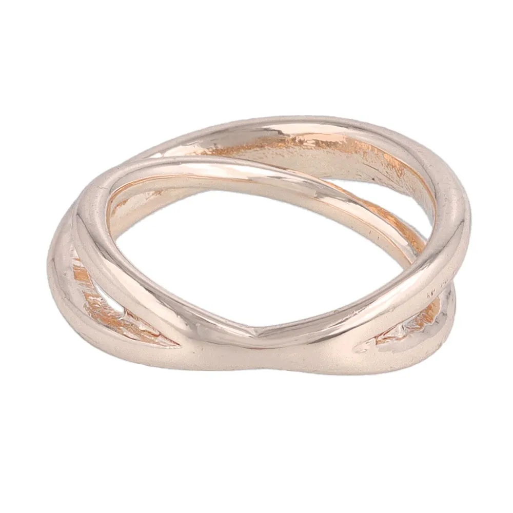 Rose Silver Cross Ring