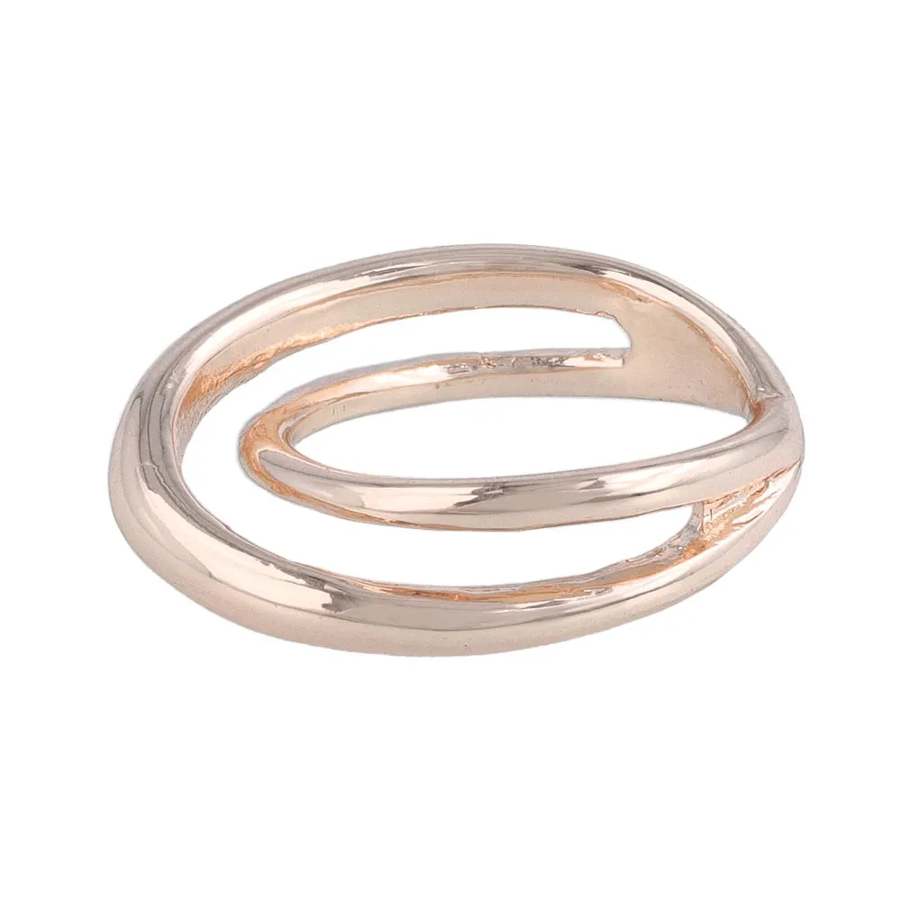 Rose Silver Cross Ring