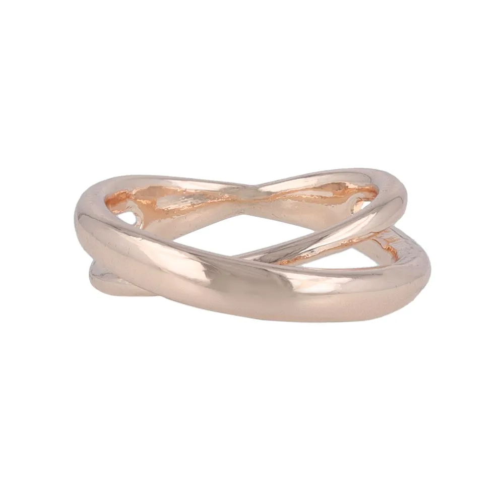 Rose Silver Cross Ring