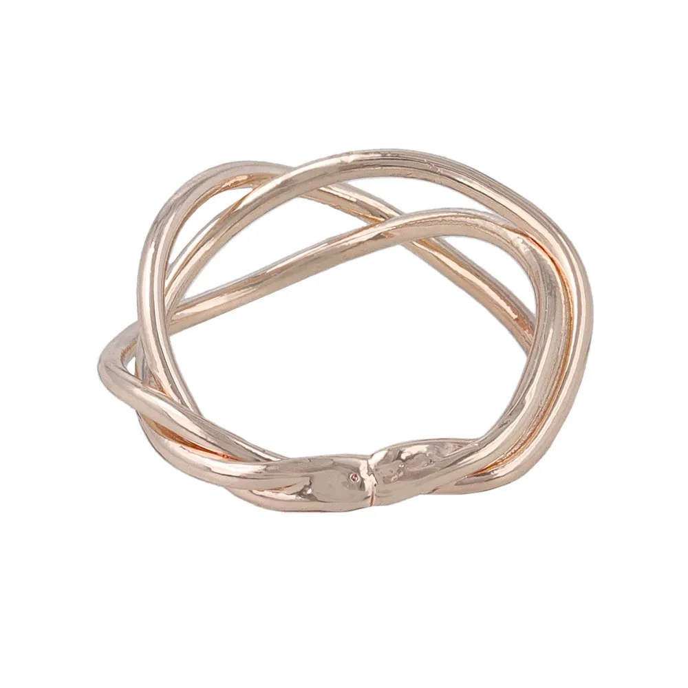 Rose Silver Multi Strand Ring