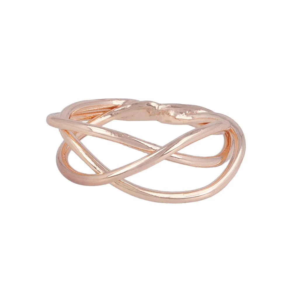 Rose Silver Multi Strand Ring