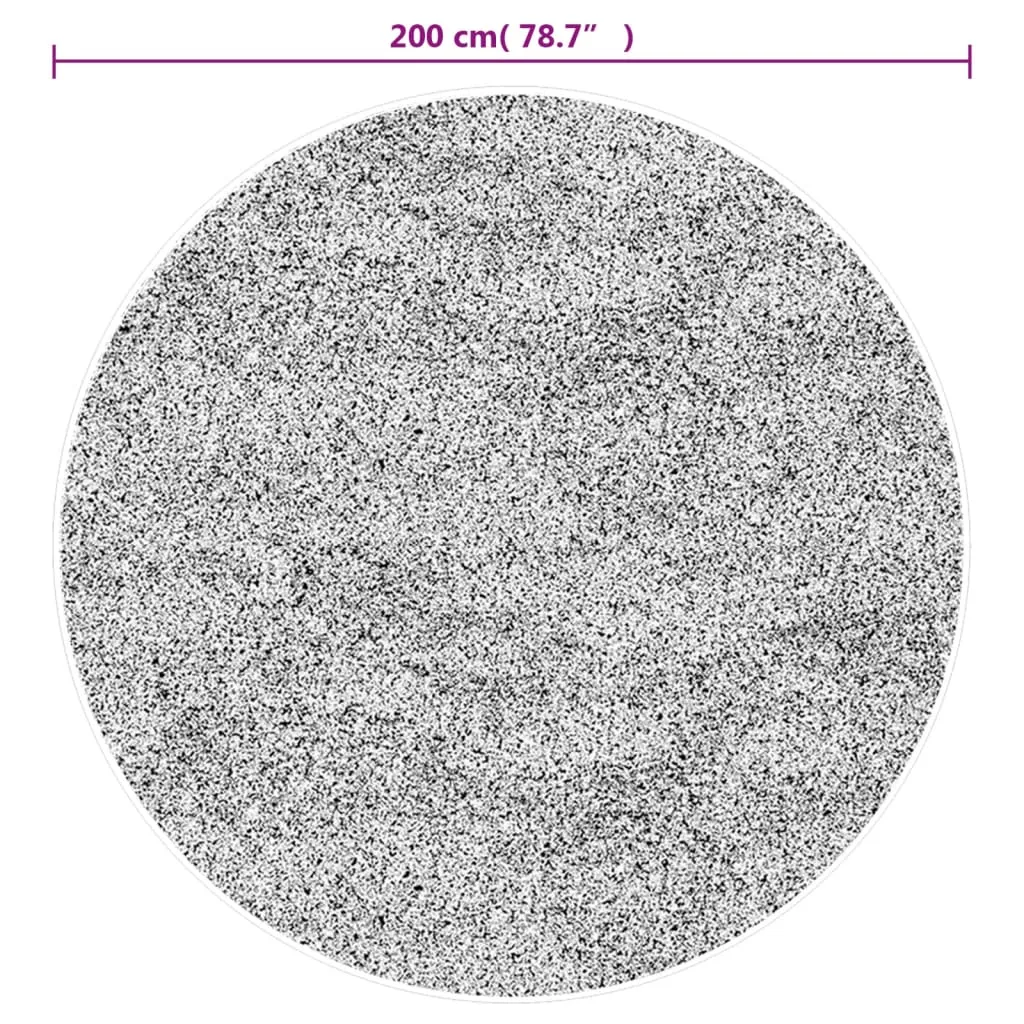 Rug Washable Grey Ø 200 cm Anti Slip