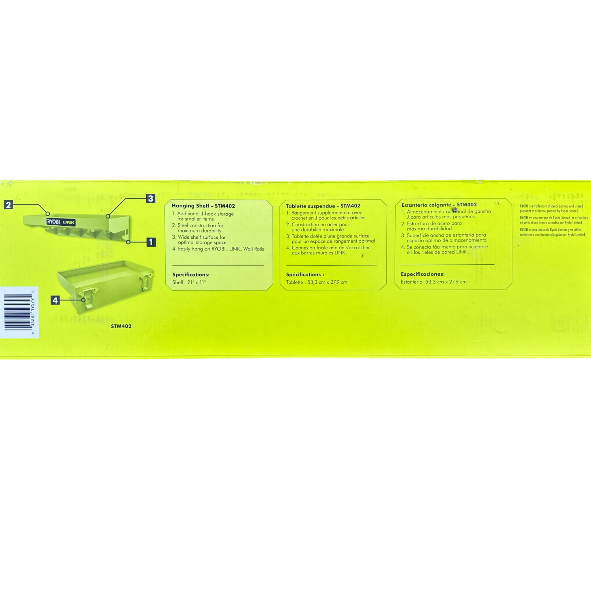 RYOBI STM402 LINK Hanging Shelf