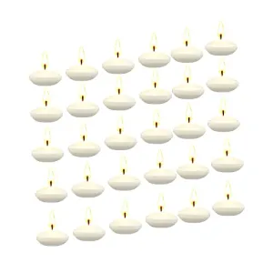 SAZ DEKOR 30Pcs Unscented Floating Candles Tealight Candles for Weddings Christmas