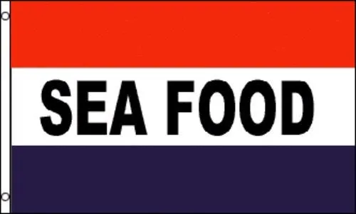 Seafood 3'x5' Polyester Flag Banner Signs
