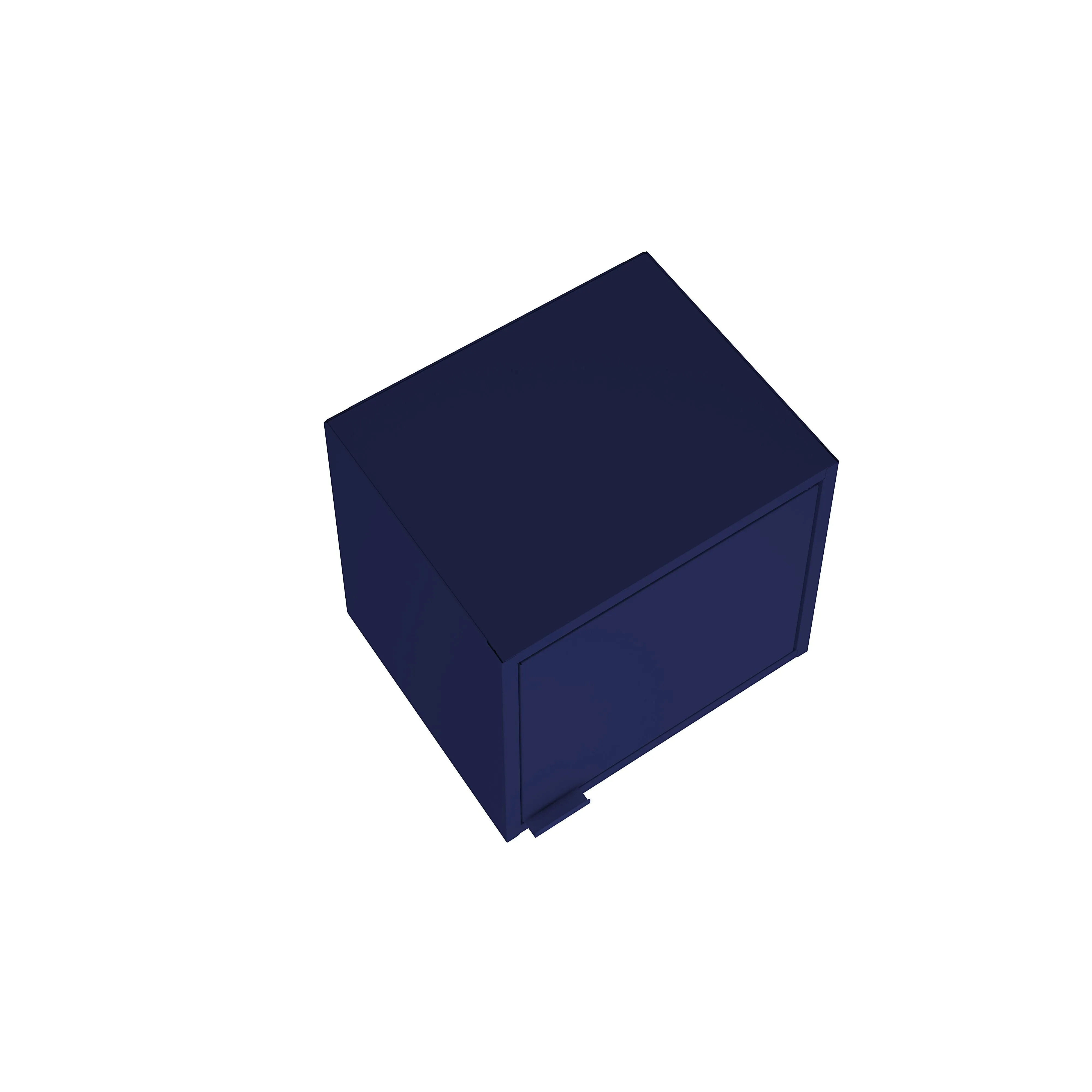 Smart Floating Cube Cabinet in Blue