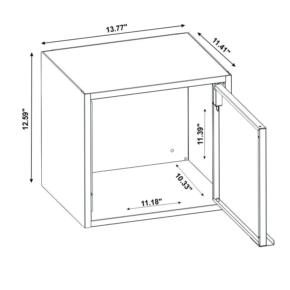 Smart Floating Cube Cabinet in Blue