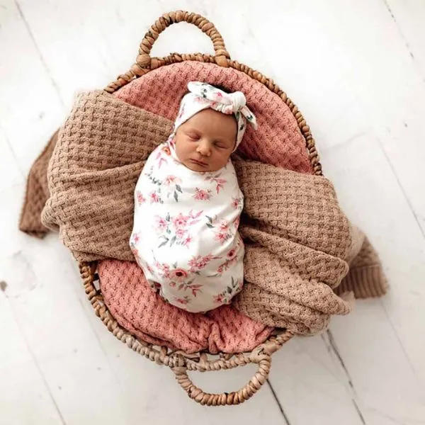 Snuggle Hunny Snuggle Swaddle Sack with Matching Headwear - Camille Organic