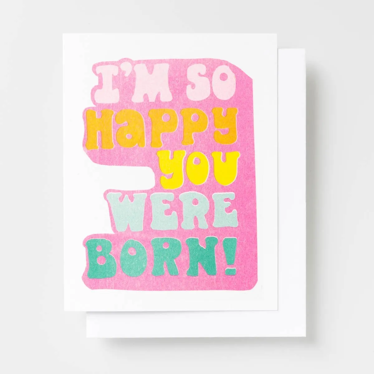 So Happy You Were Born - Risograph Card