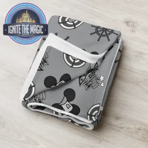 Steamboat Print Throw Blanket