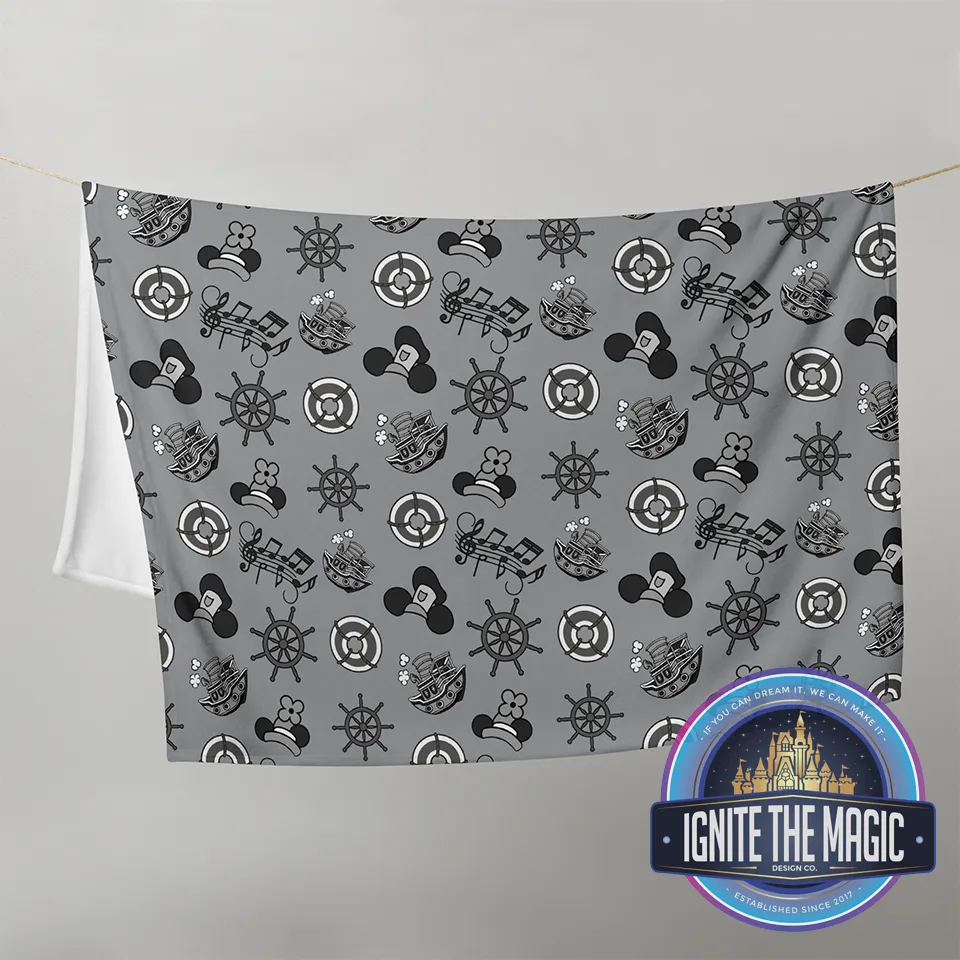 Steamboat Print Throw Blanket