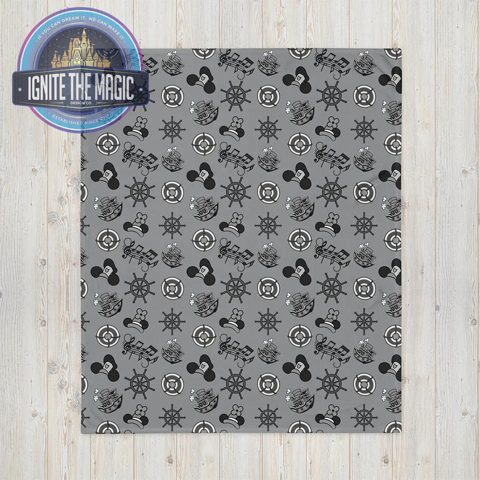 Steamboat Print Throw Blanket