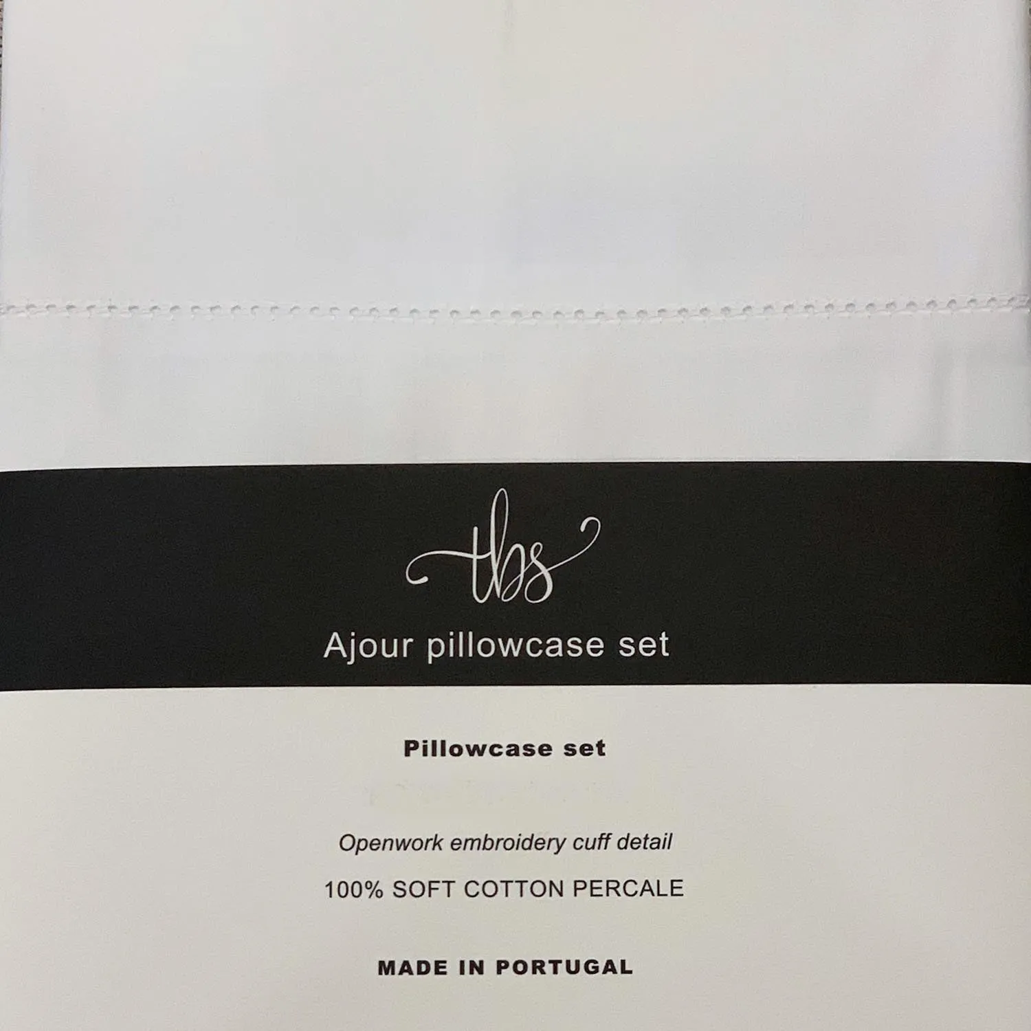 TBS Portuguese Cotton Pillowcase Set Std