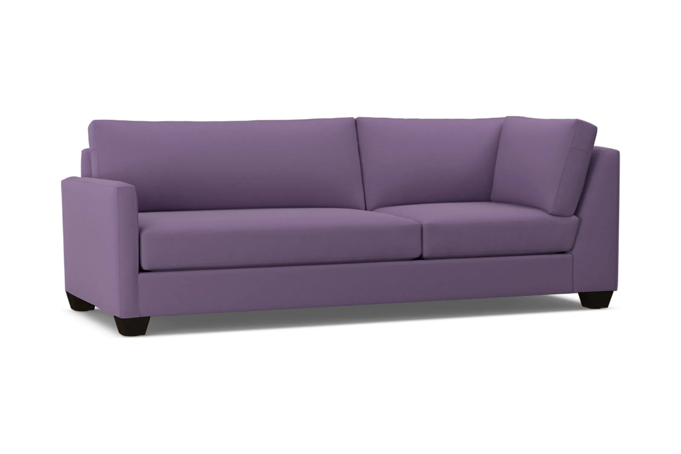 Tuxedo Left Arm Corner Sofa :: Leg Finish: Espresso / Configuration: LAF - Chaise on the Left
