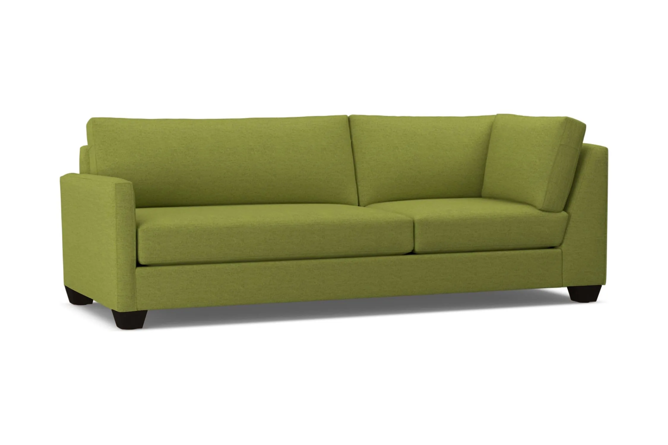Tuxedo Left Arm Corner Sofa :: Leg Finish: Espresso / Configuration: LAF - Chaise on the Left