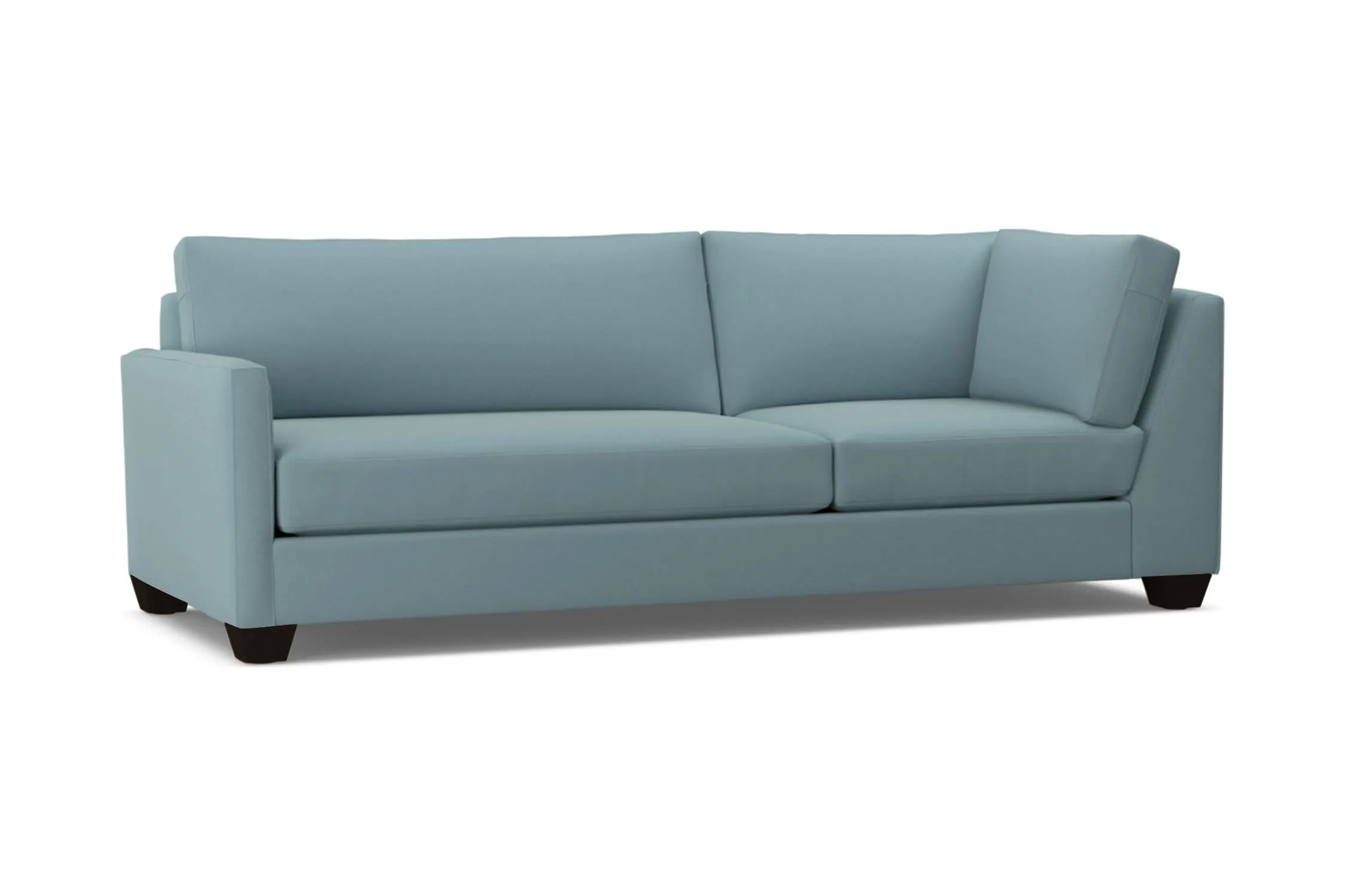 Tuxedo Left Arm Corner Sofa :: Leg Finish: Espresso / Configuration: LAF - Chaise on the Left