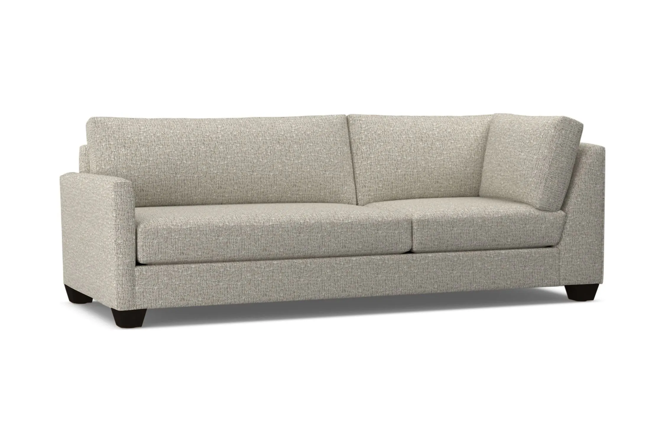 Tuxedo Left Arm Corner Sofa :: Leg Finish: Espresso / Configuration: LAF - Chaise on the Left