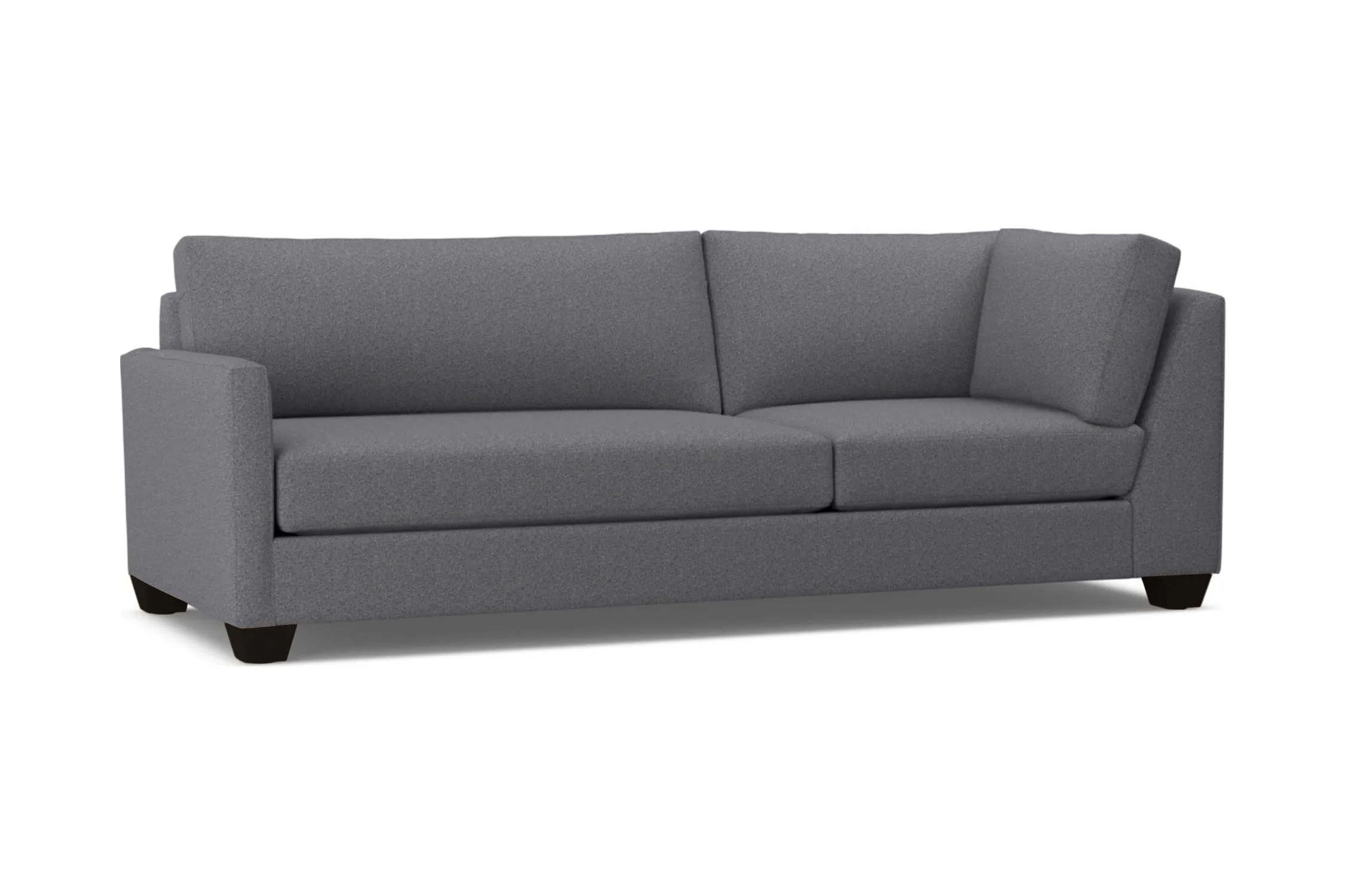 Tuxedo Left Arm Corner Sofa :: Leg Finish: Espresso / Configuration: LAF - Chaise on the Left