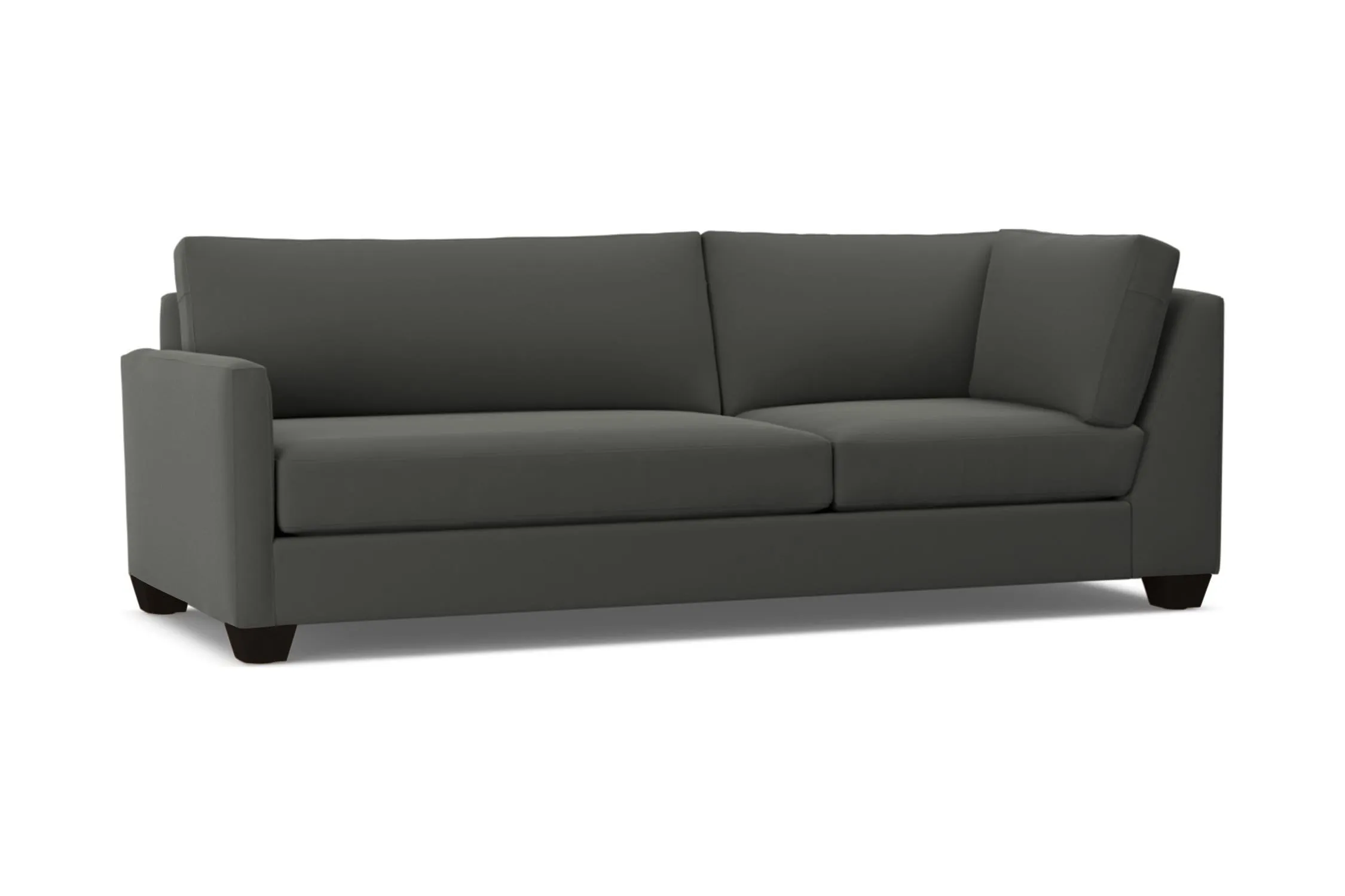 Tuxedo Left Arm Corner Sofa :: Leg Finish: Espresso / Configuration: LAF - Chaise on the Left