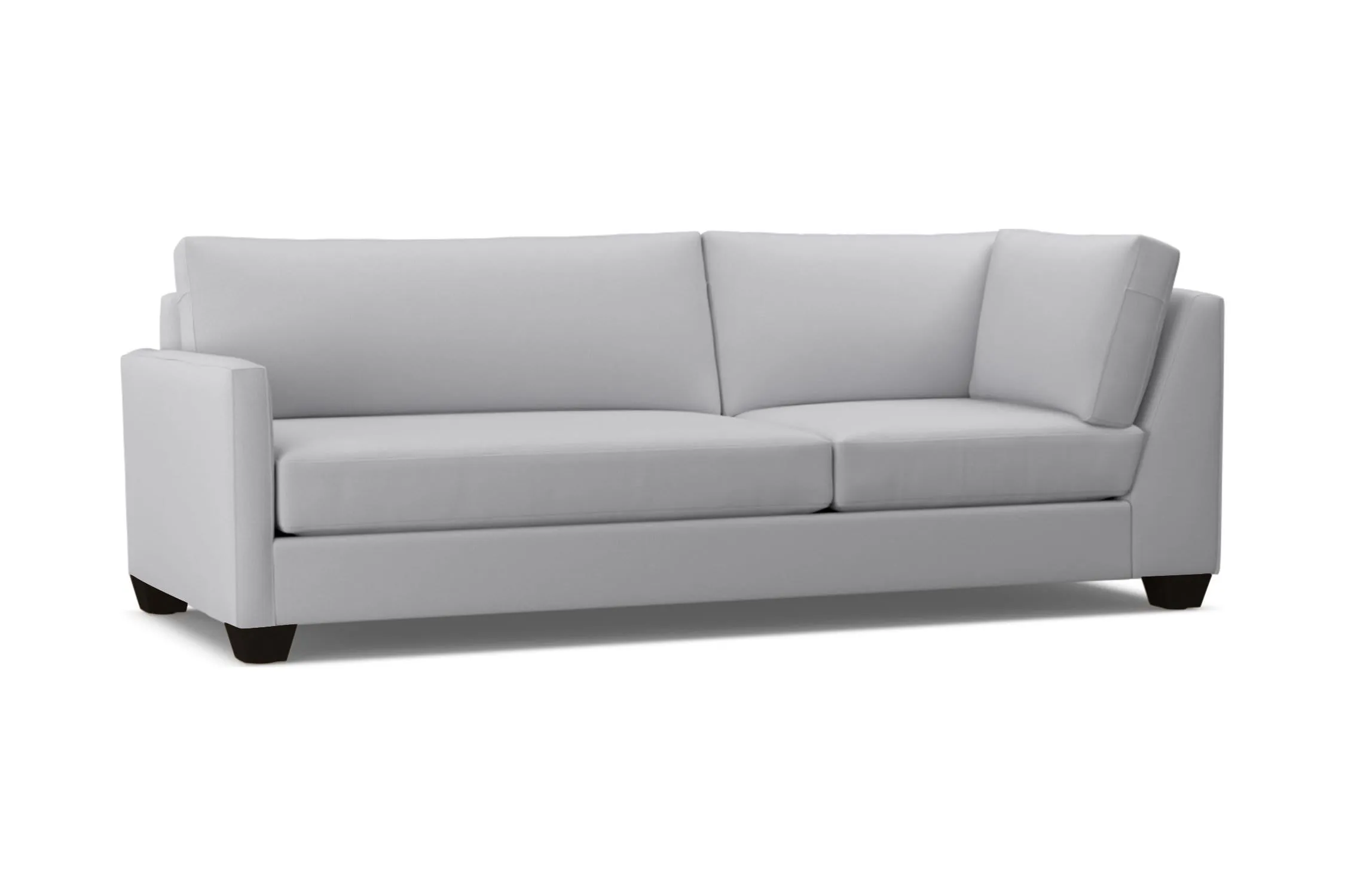 Tuxedo Left Arm Corner Sofa :: Leg Finish: Espresso / Configuration: LAF - Chaise on the Left
