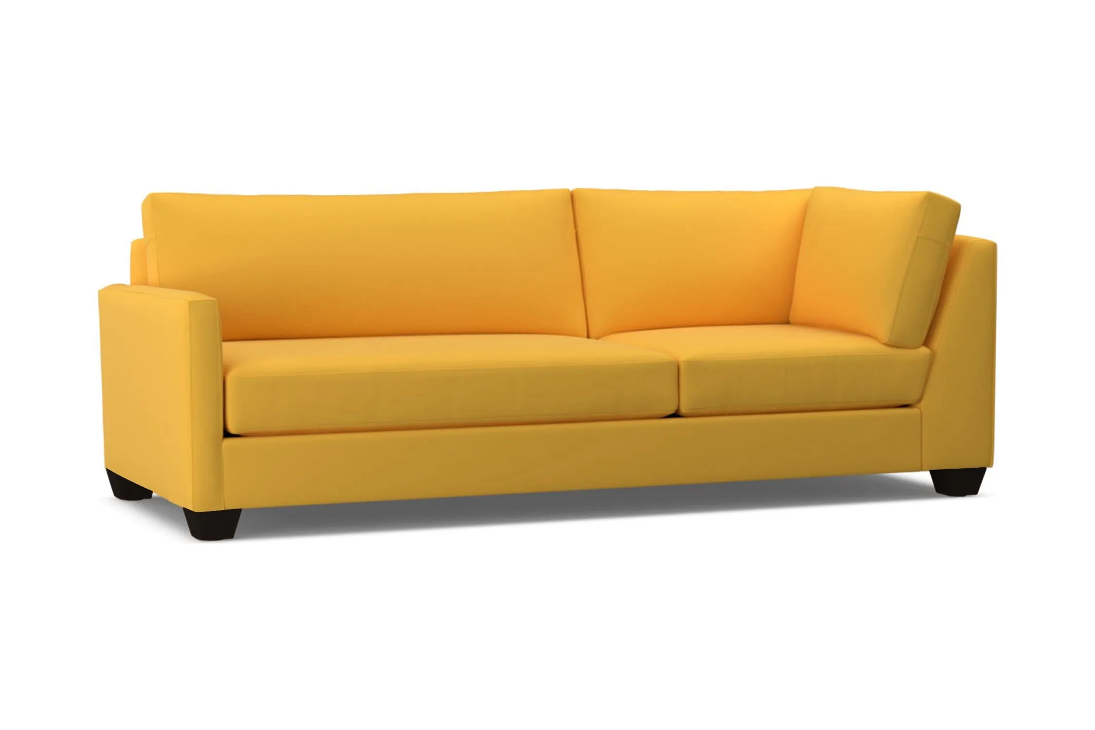 Tuxedo Left Arm Corner Sofa :: Leg Finish: Espresso / Configuration: LAF - Chaise on the Left