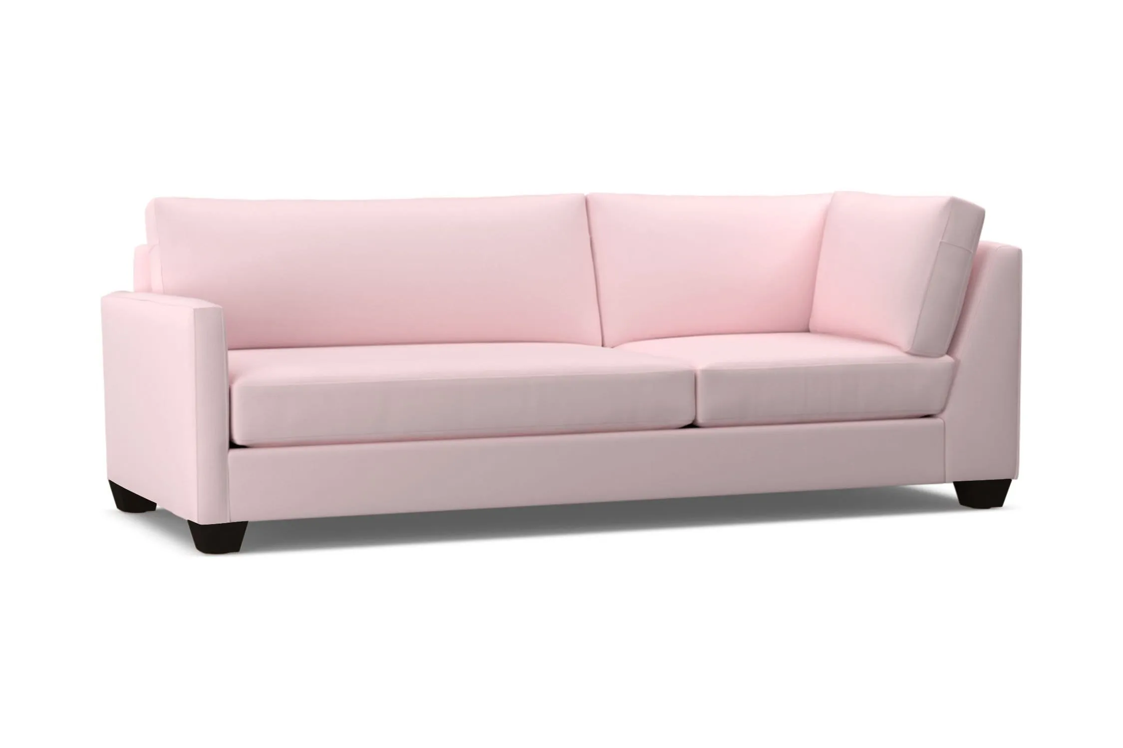 Tuxedo Left Arm Corner Sofa :: Leg Finish: Espresso / Configuration: LAF - Chaise on the Left