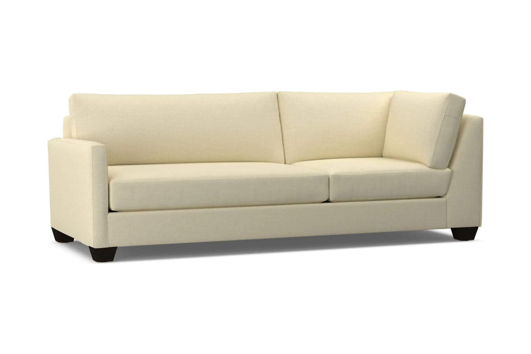 Tuxedo Left Arm Corner Sofa :: Leg Finish: Espresso / Configuration: LAF - Chaise on the Left