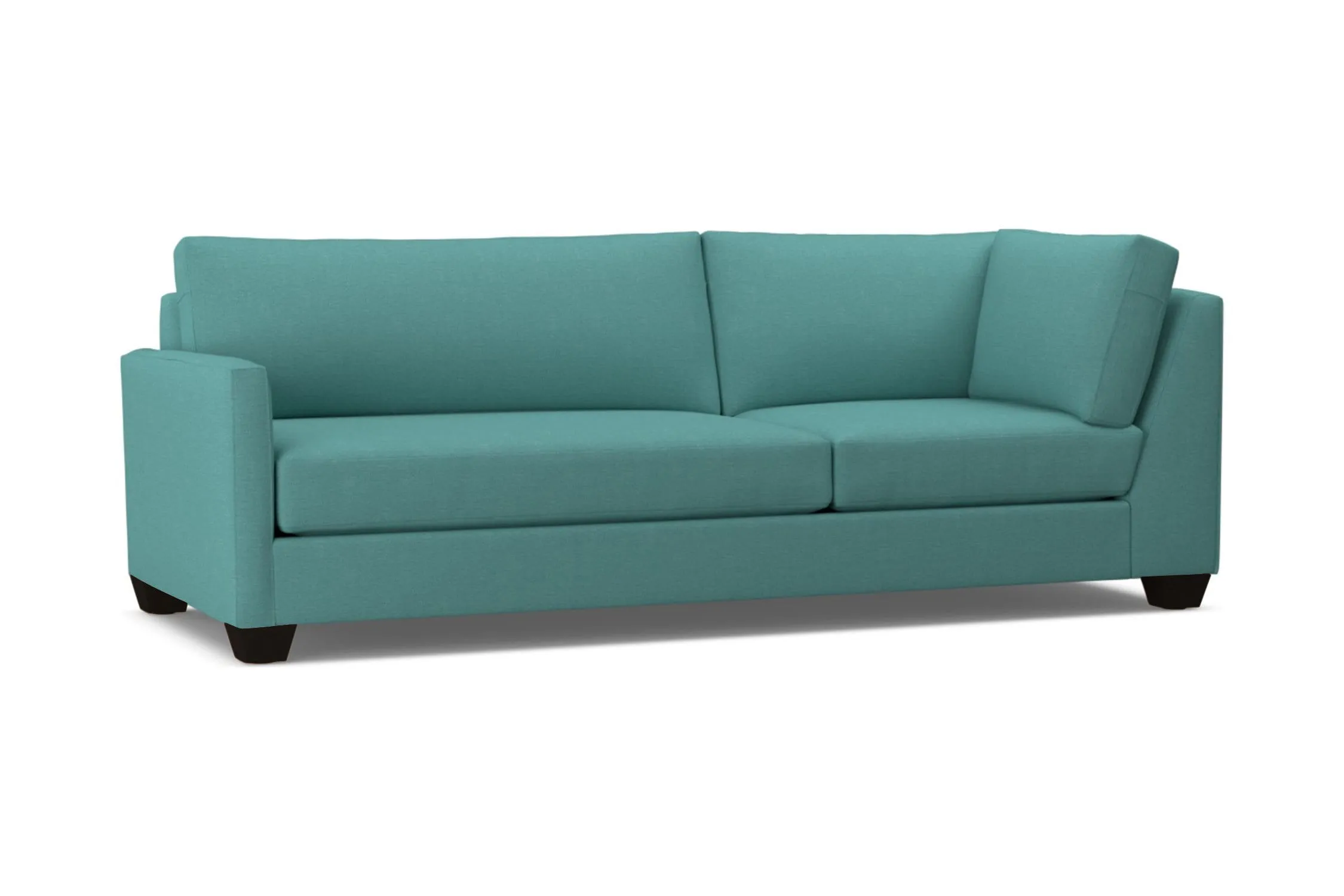 Tuxedo Left Arm Corner Sofa :: Leg Finish: Espresso / Configuration: LAF - Chaise on the Left