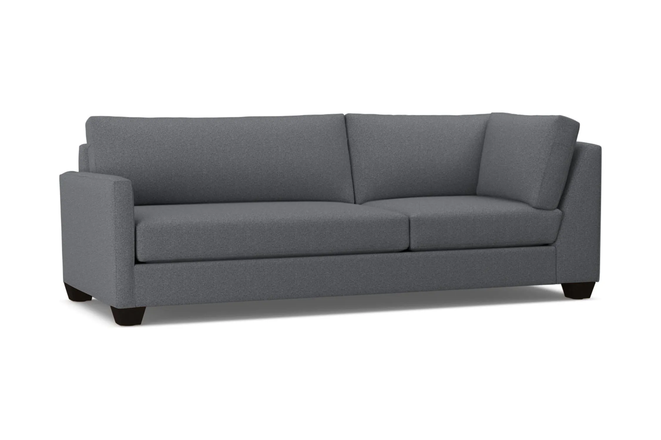 Tuxedo Left Arm Corner Sofa :: Leg Finish: Espresso / Configuration: LAF - Chaise on the Left