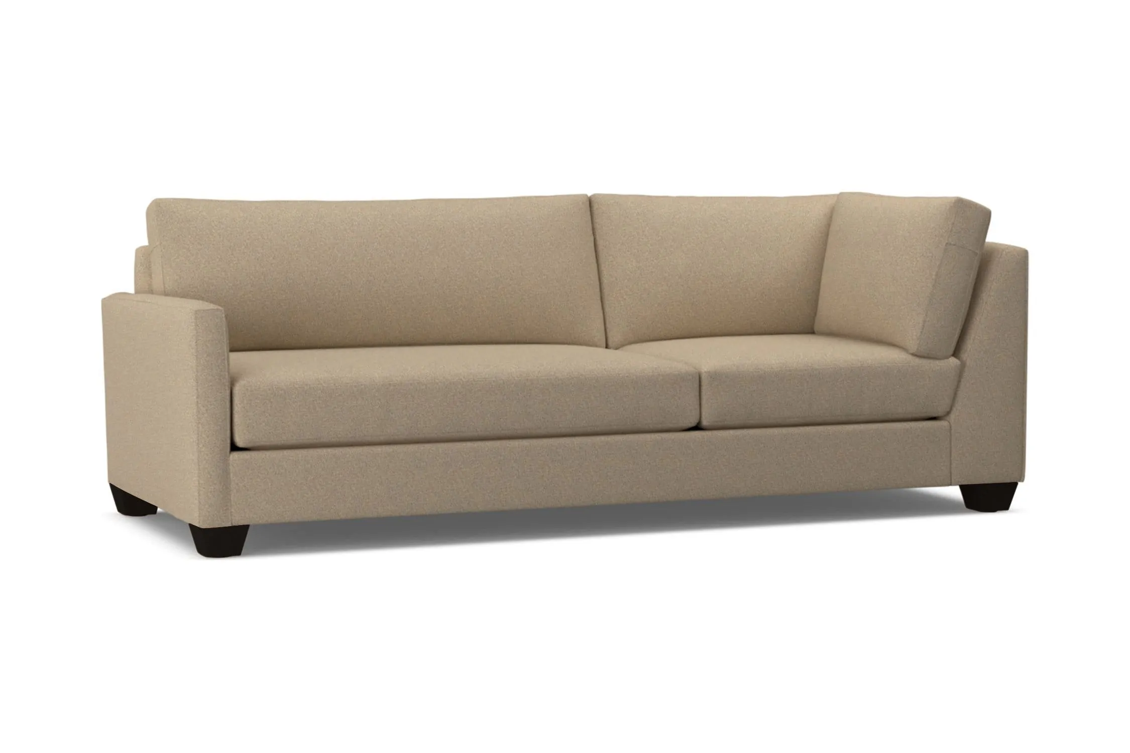 Tuxedo Left Arm Corner Sofa :: Leg Finish: Espresso / Configuration: LAF - Chaise on the Left